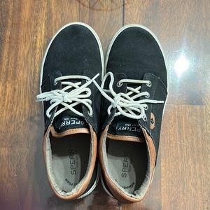 Sperry black top sliders Sz 5
